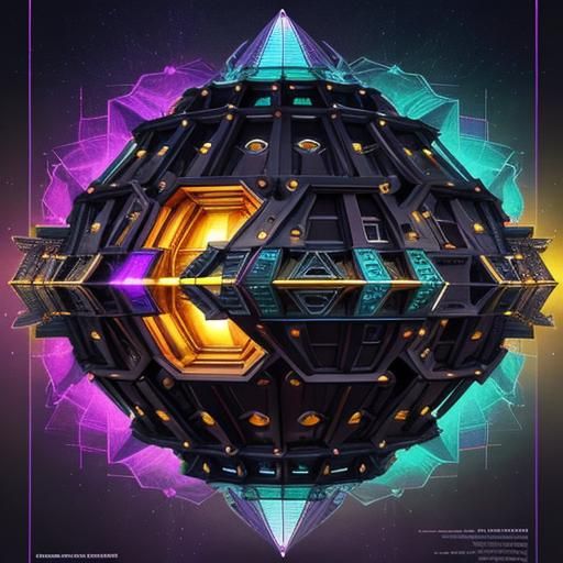 Dyson Sphere Construction Diagram in Color