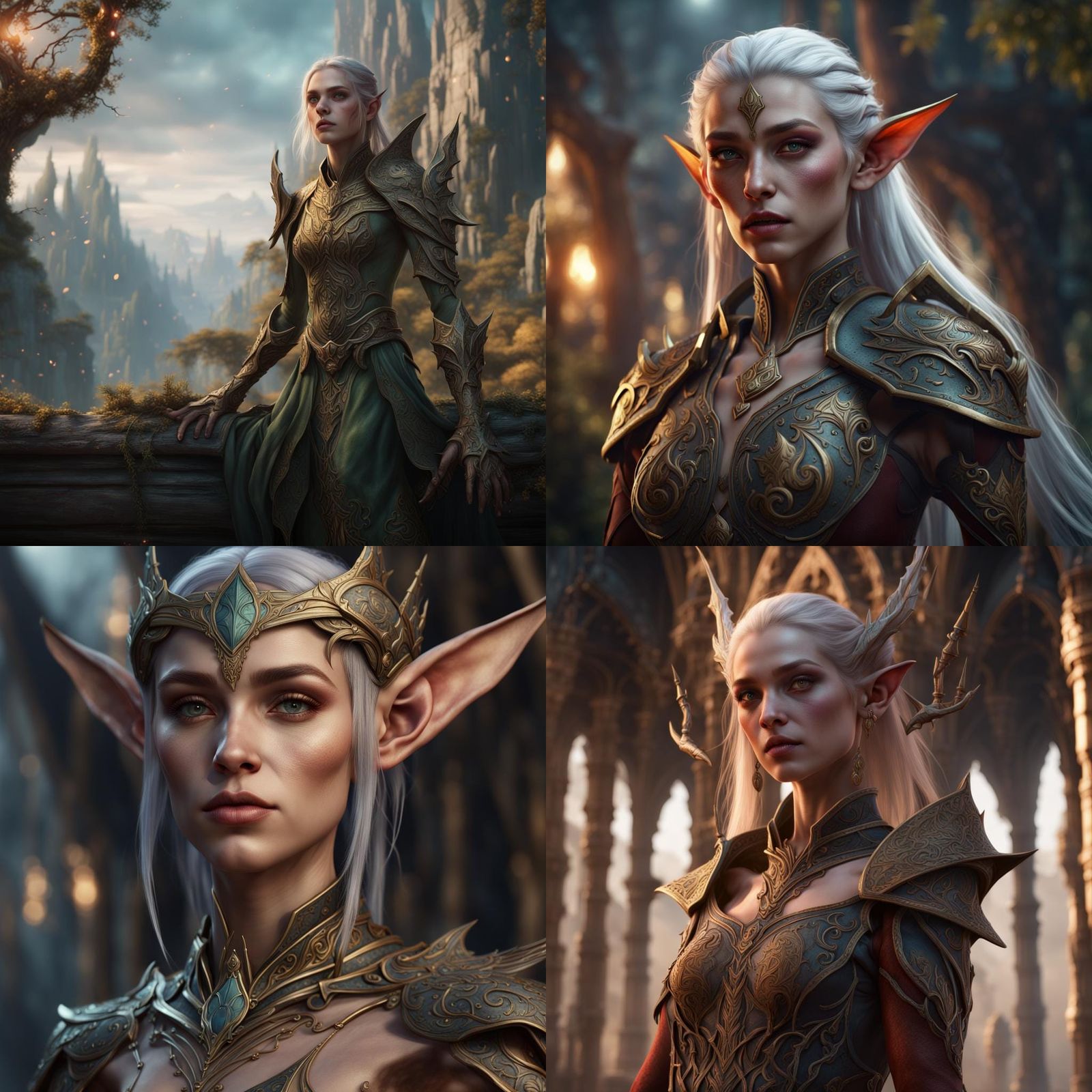 Detailed Human Elf Fantasy Concept Art