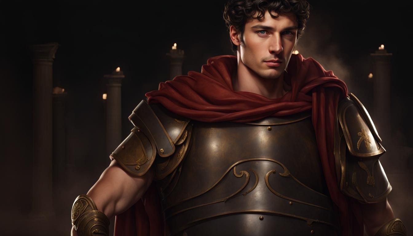 Handsome Young Roman General Portrait