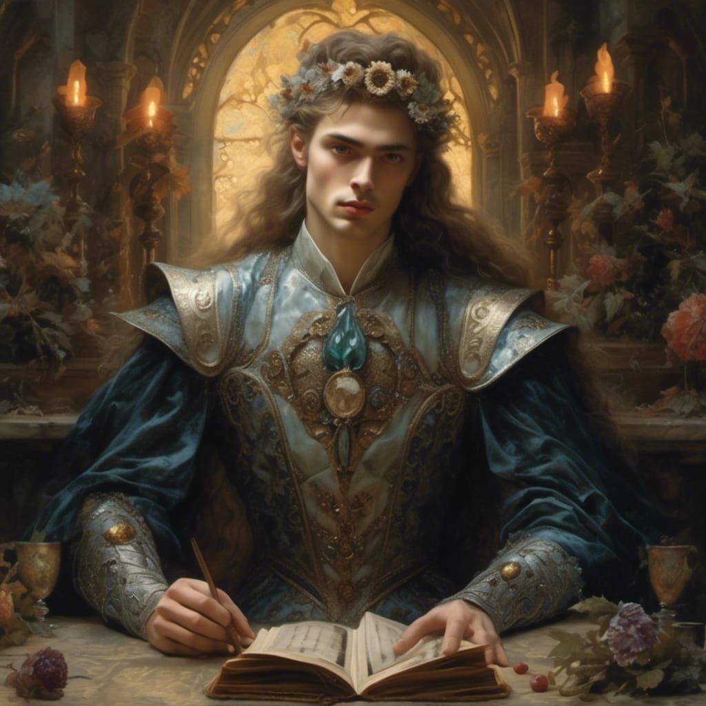 Ethereal Gothic Portrait in Romantic Fantasy Style