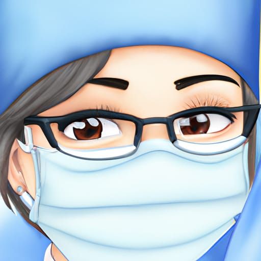 Adorable Surgical Nurse in Studio Ghibli Anime Style