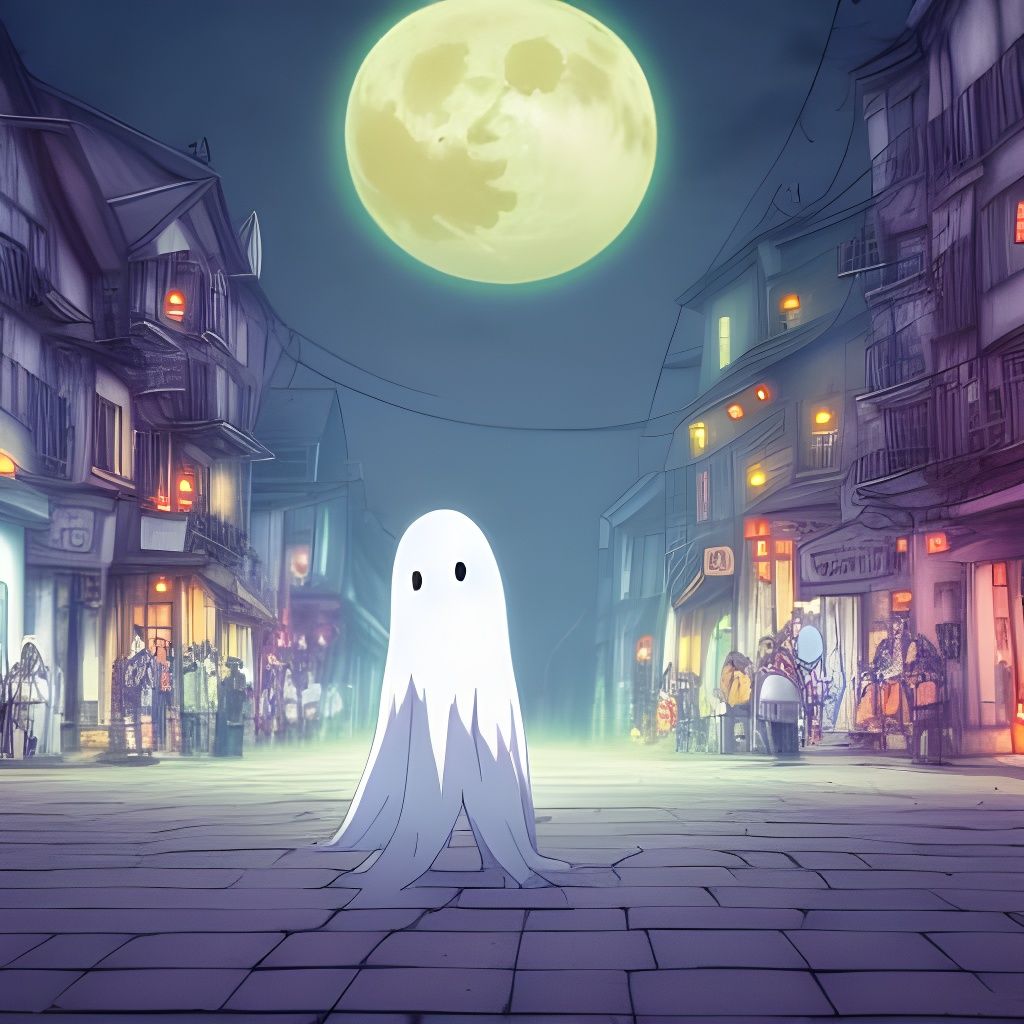 Halloween Ghost Festival in Anime Style