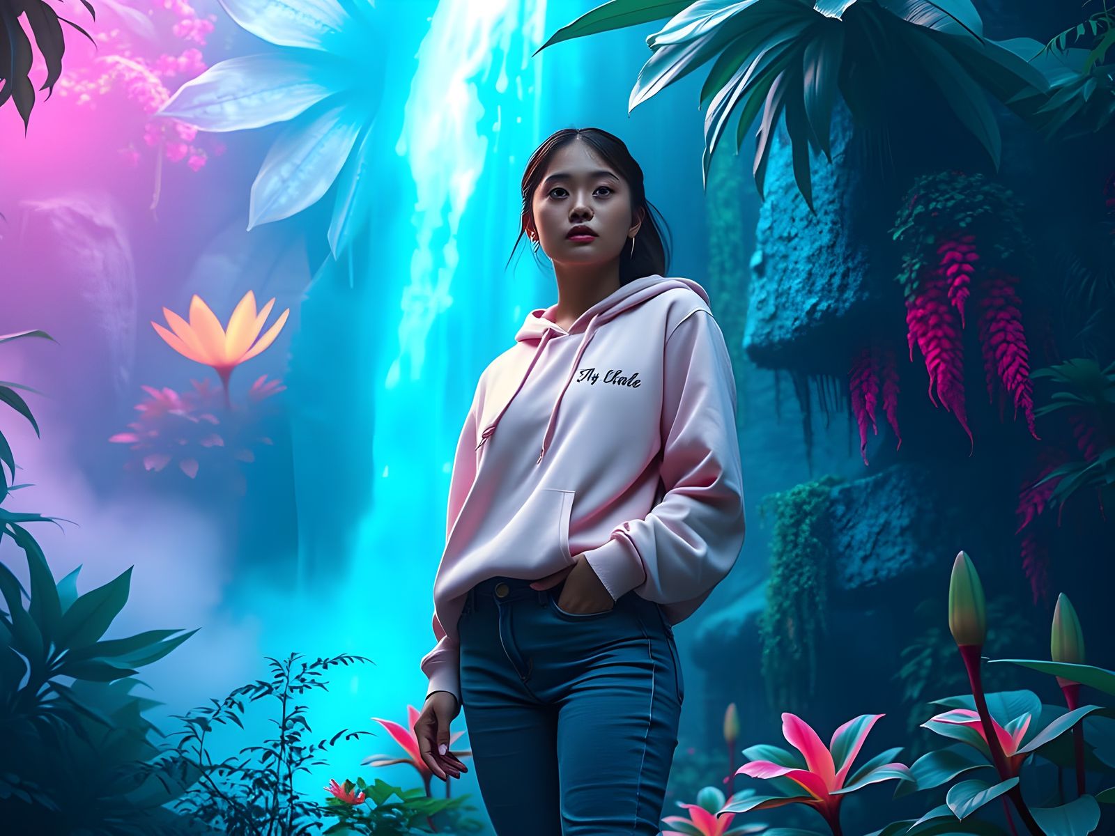 waterfall delight vaporwave