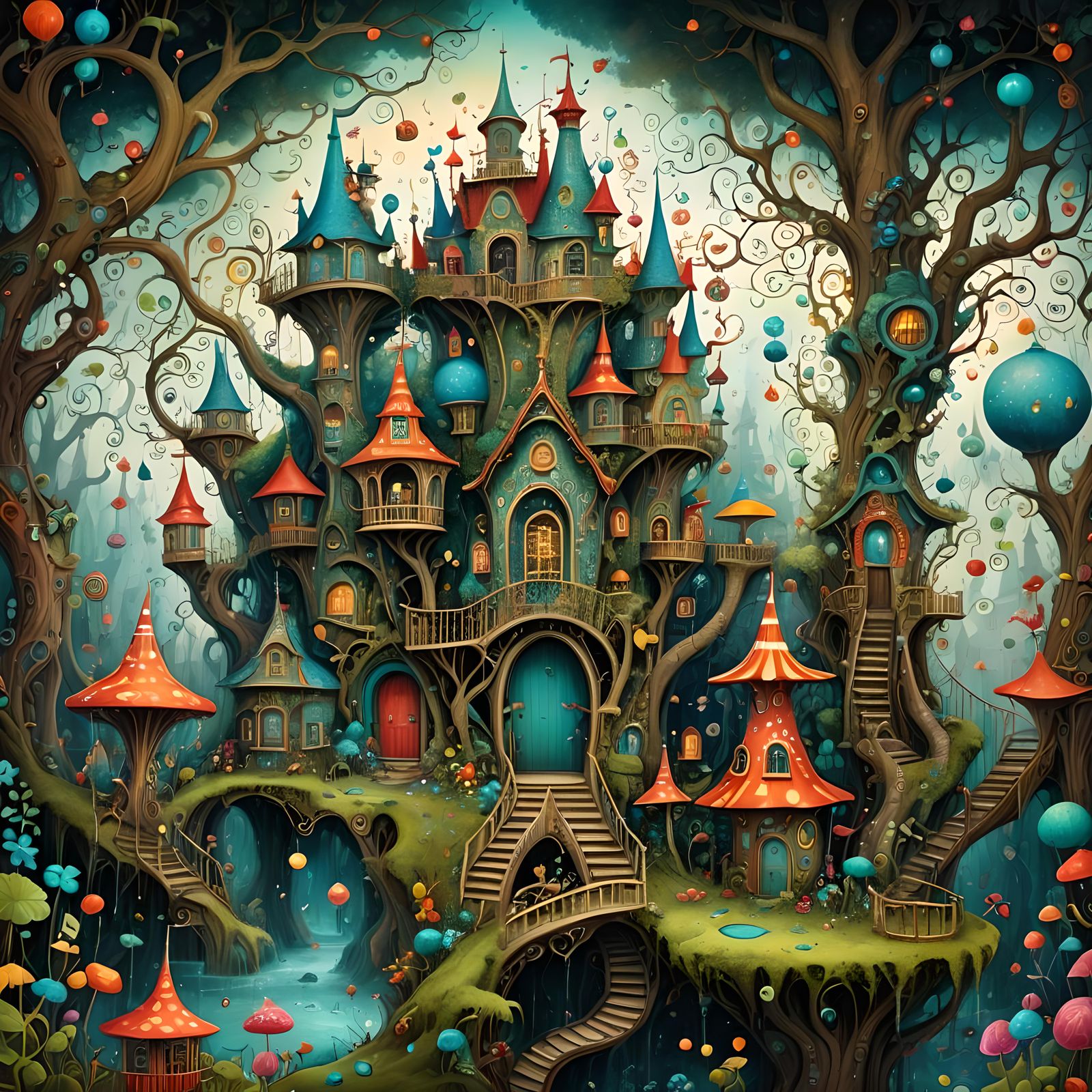 Psychedelic Fairytale Playground by Laura Diehl