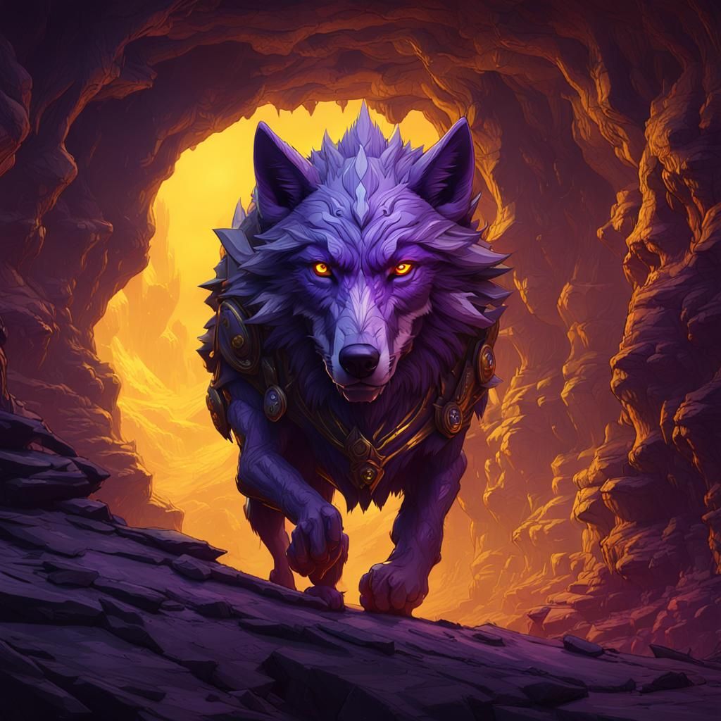 Karlach Badland Wolf: Dark Fantasy Concept Art