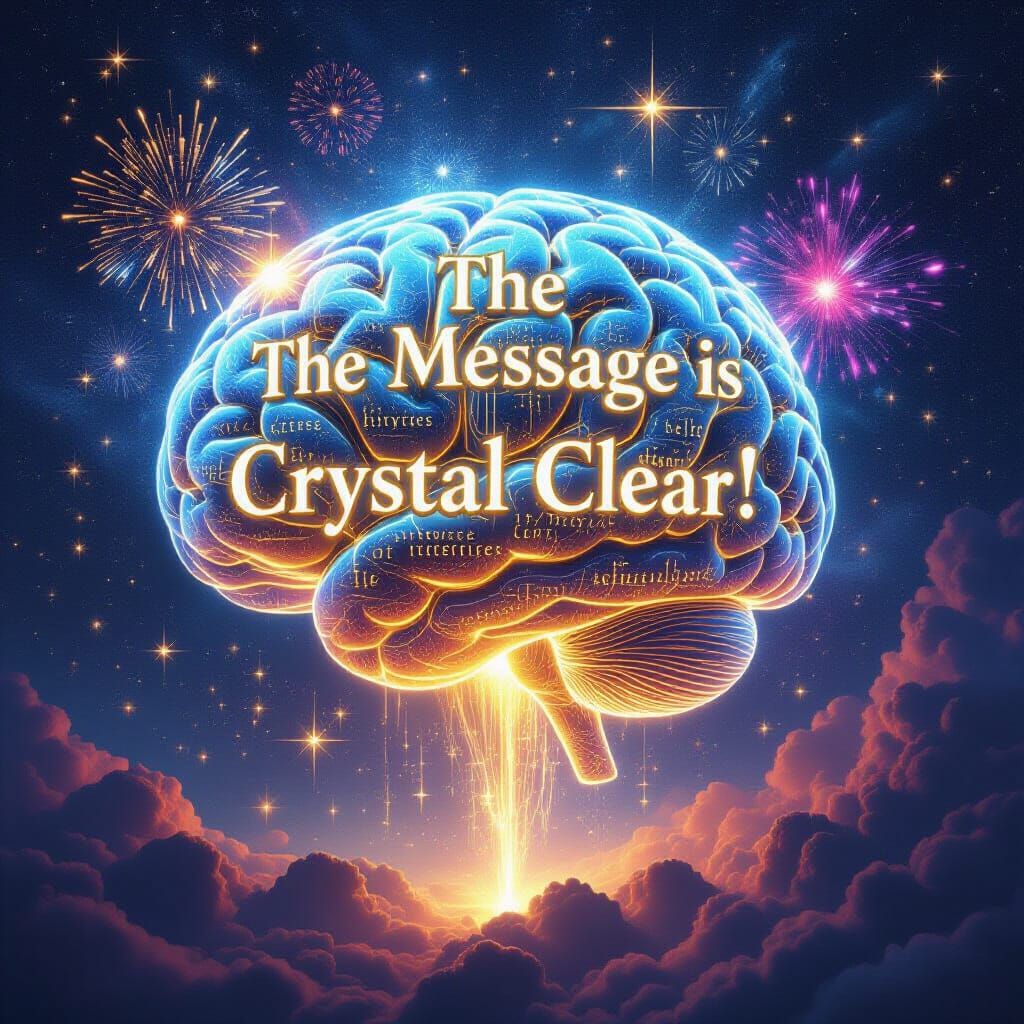 Giant Glowing Mind in Cosmic Nebula Display