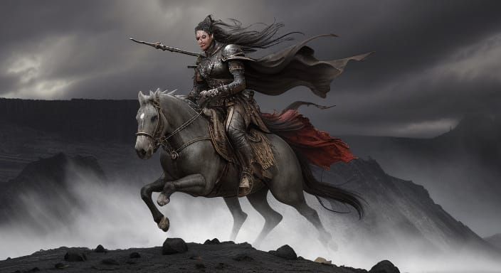 Volcanic Wasteland: Fantasy Landscape Illustration