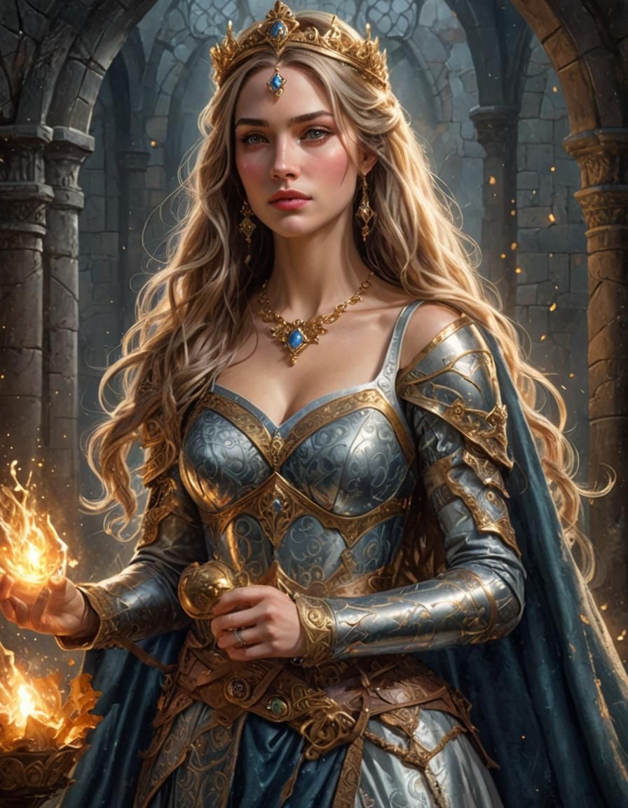 Medieval Fantasy Princess Ready for Battle