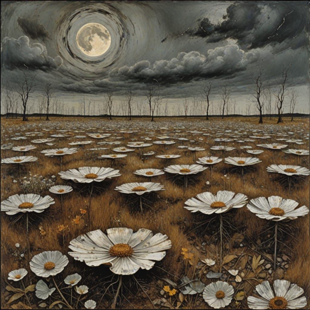 Neo-Expressionist Painting with Heavy Textures