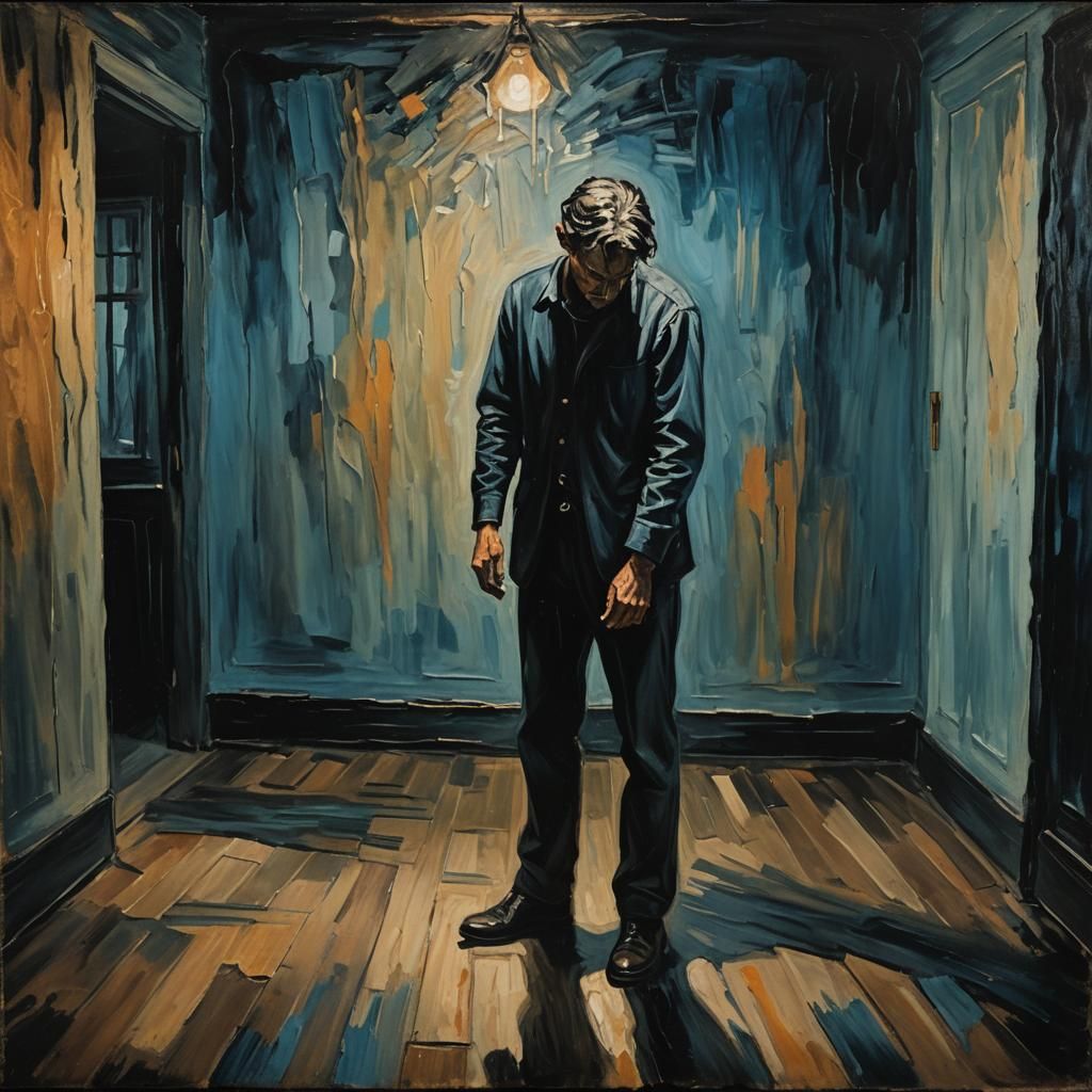 Regret: A Dark Realism Portrait of Loss and Frustration