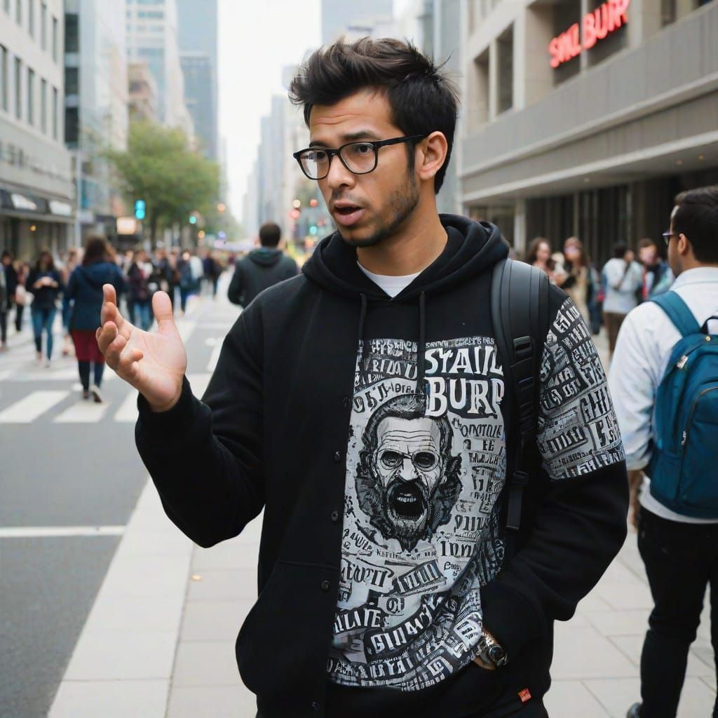 Vibrant Social Scene in Mid Century Aesthetic