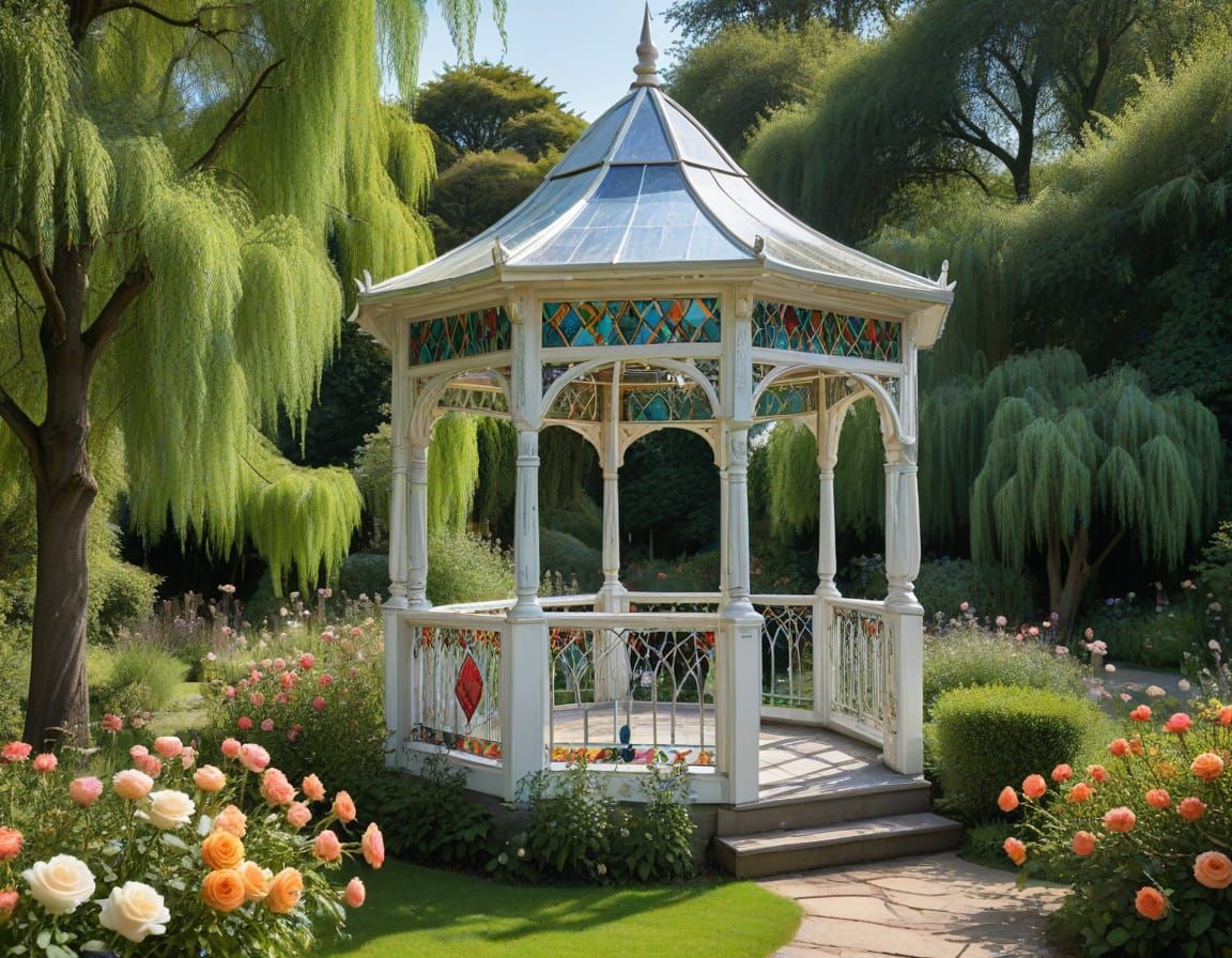 Magical Summer Garden Revealed in Ornate Stained Glass Box