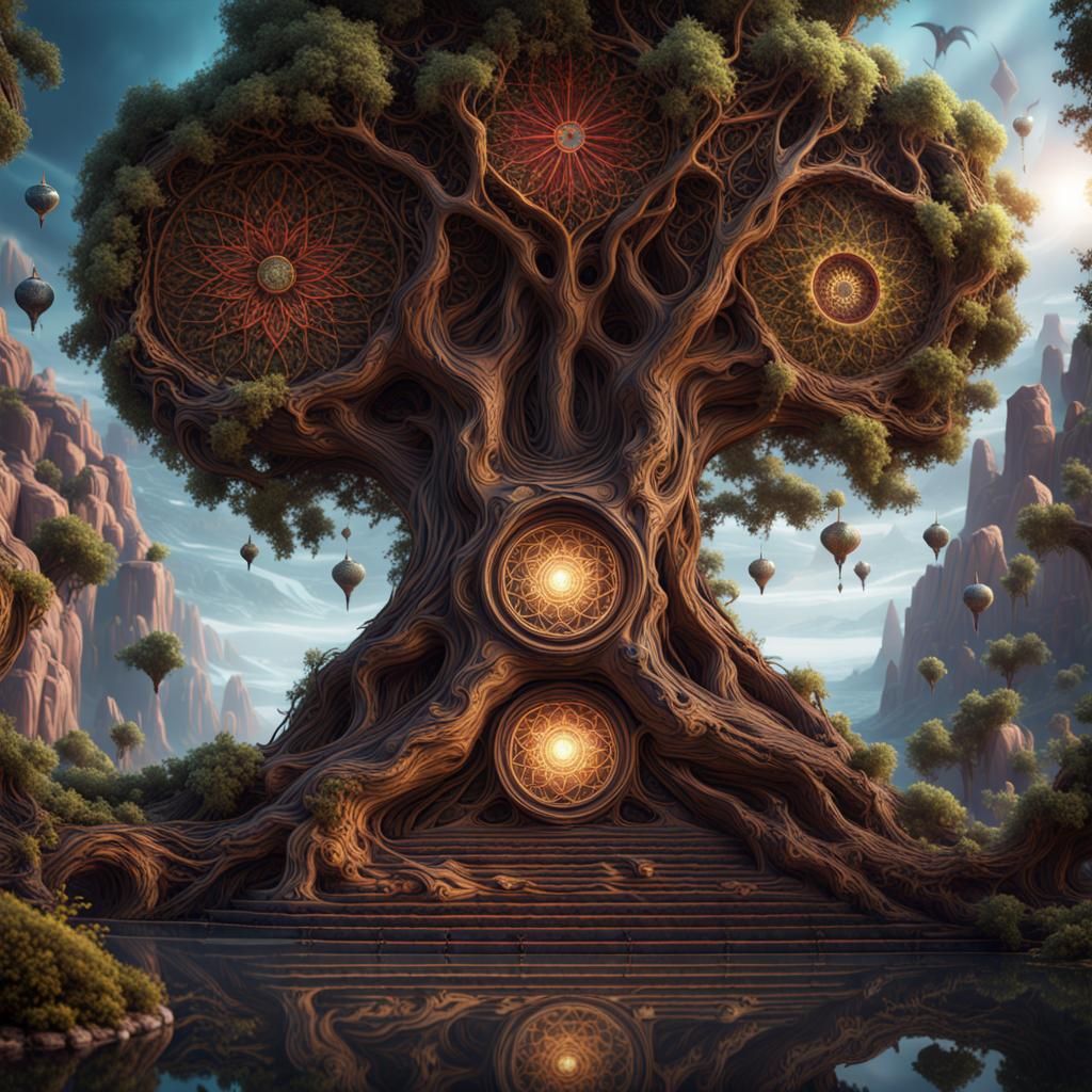 Kabbalistic Tree of Life: Sacred Geometry Art