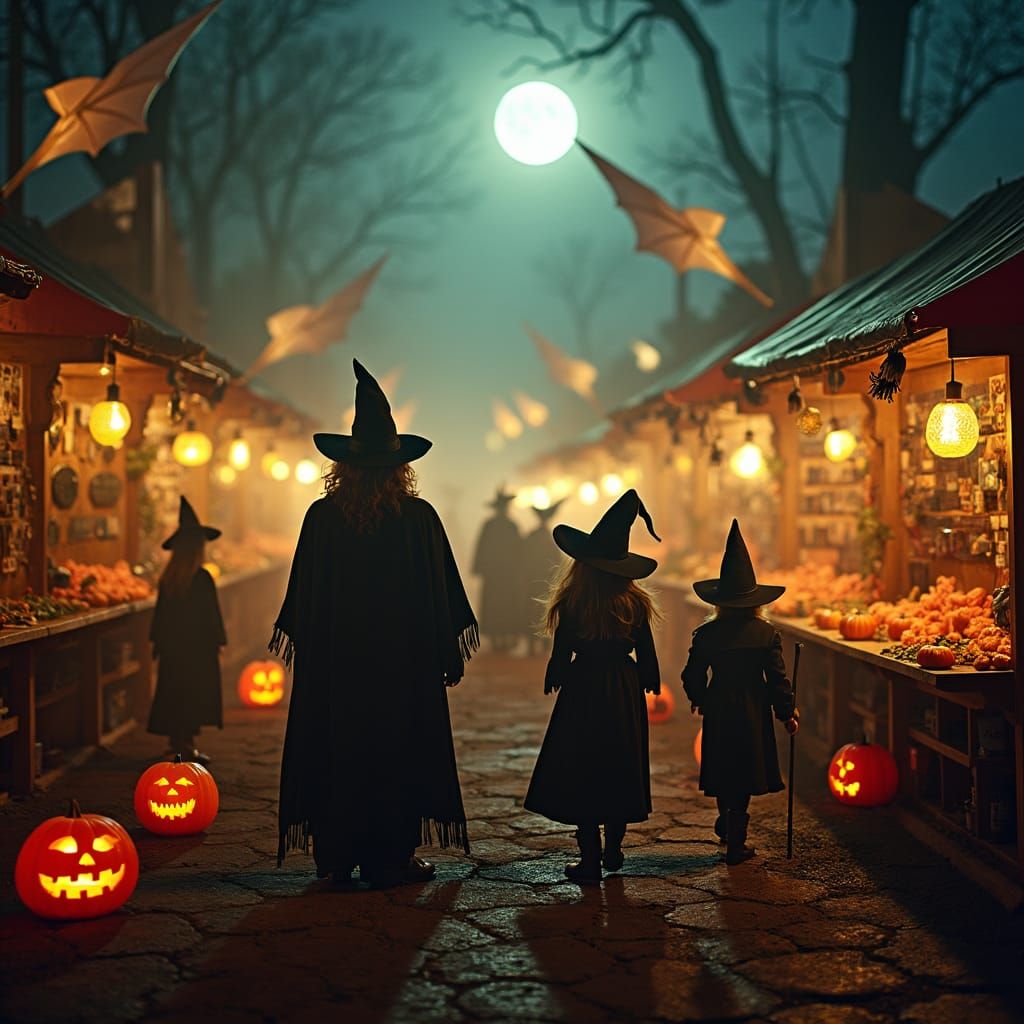 Moonlit Halloween Fair Inspired by Fantasy Film