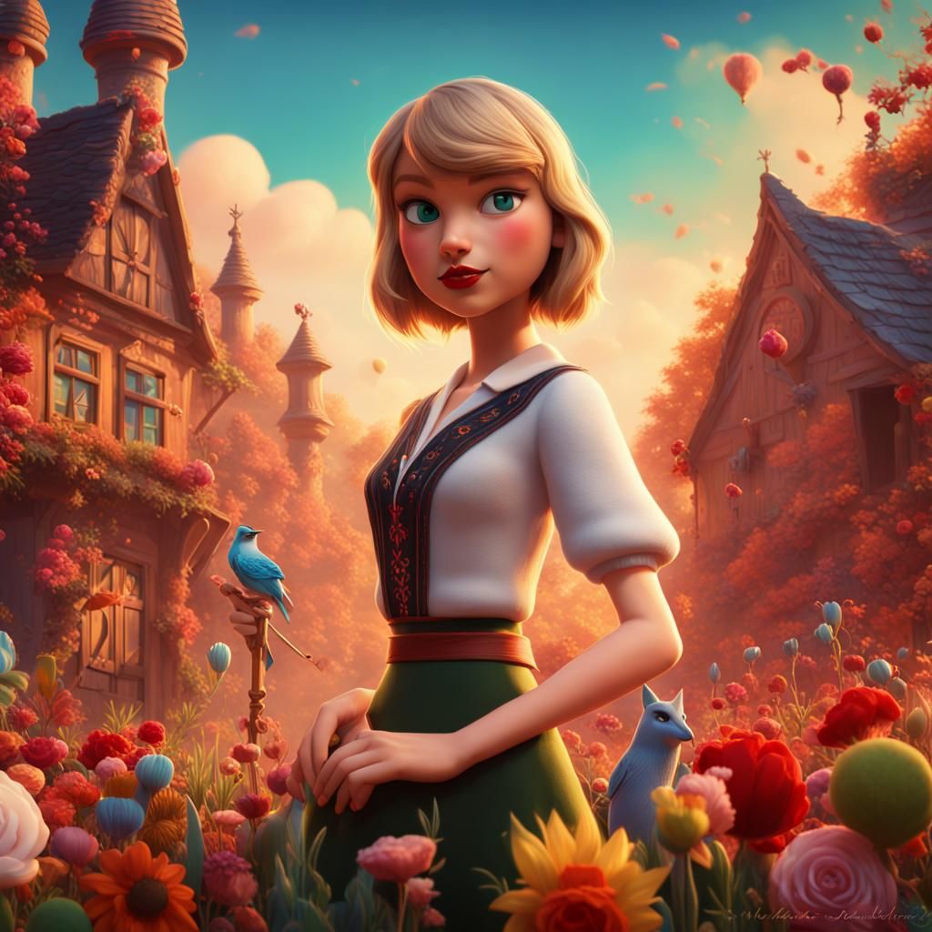 Folklore Album Cover: Pixar-Style 3D Art