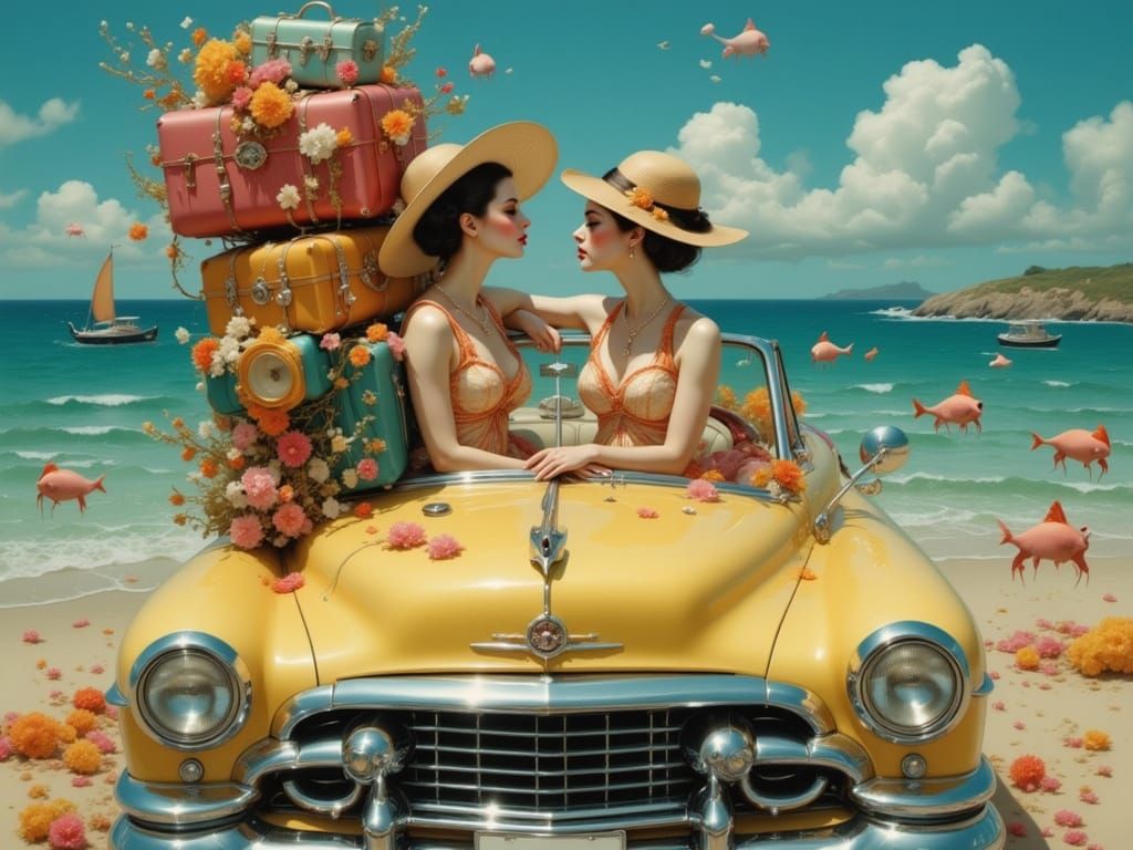 Surrealist Road Trip to the Seaside