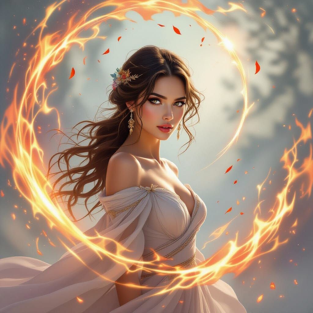 Emely Rose in a Vortex of Fire