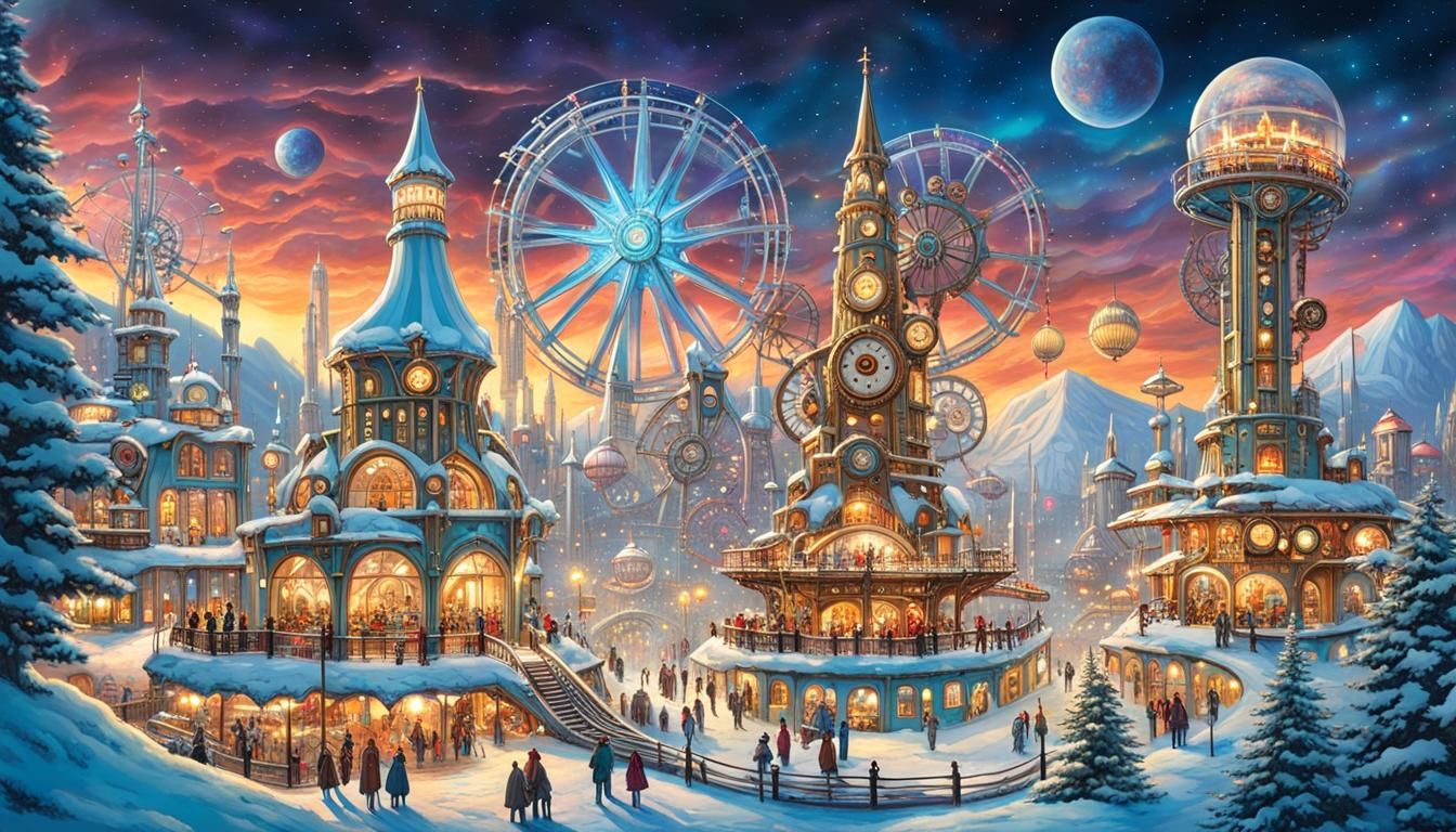 steampunk winter wonderland