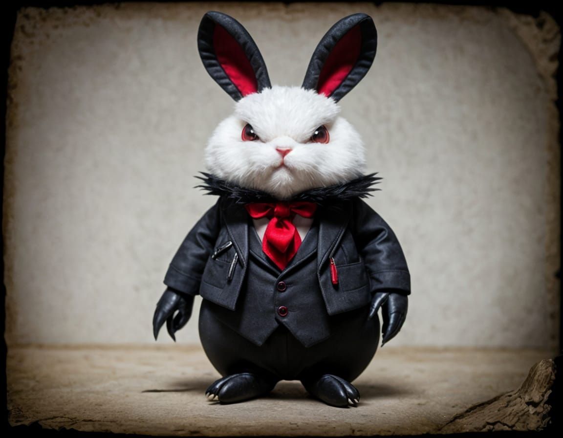 Surreal Evil Clawed Vampire Bunny