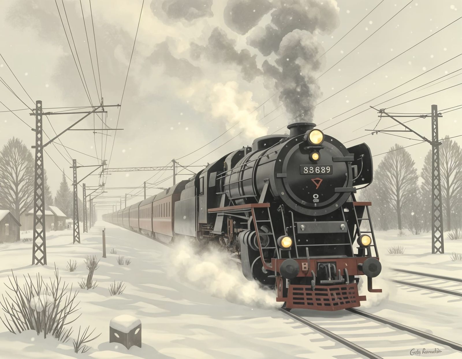 Epic Snow Storm Speed Train in Sinister Style