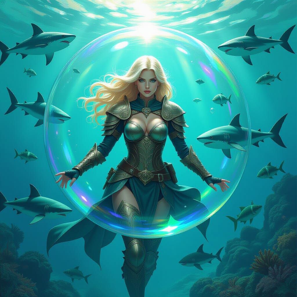 Elf Adventurer Trapped in Bubble Dome