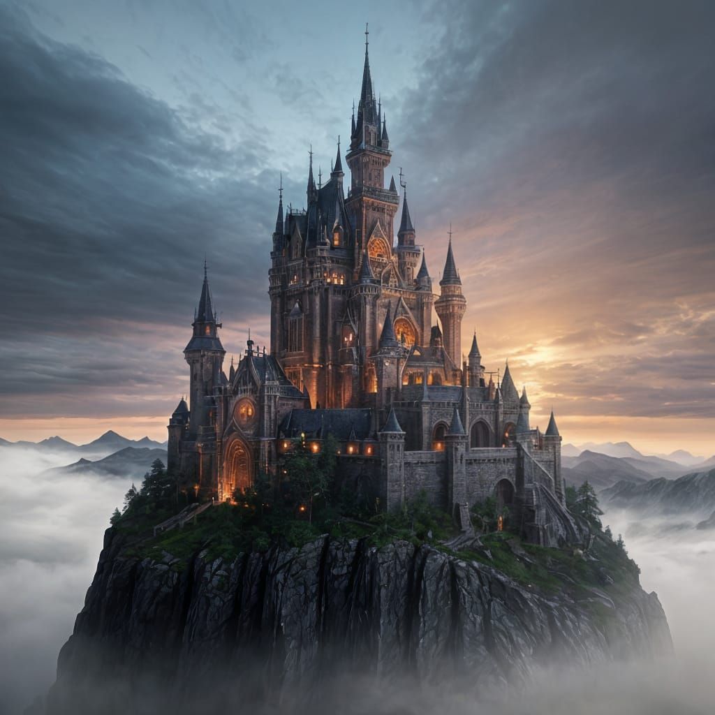 Fantastical Castle Concept Art in Deep Color