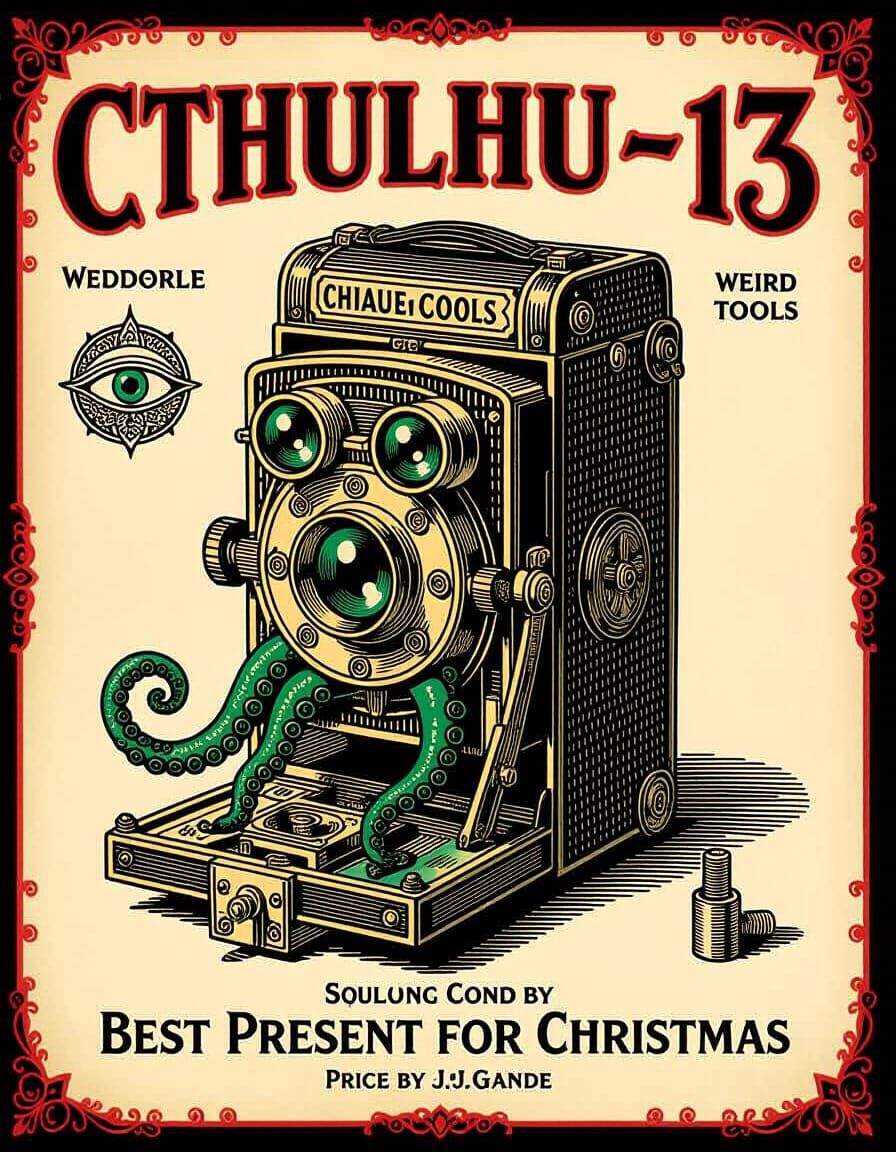 Cthulhu Camera Ad: Retro-Futuristic Victorian Design