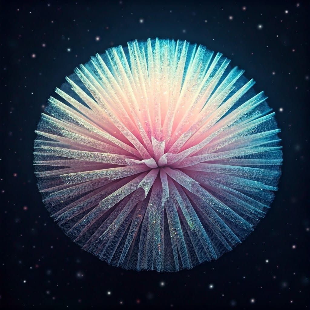 Celestial Flower Radiating Holographic Light