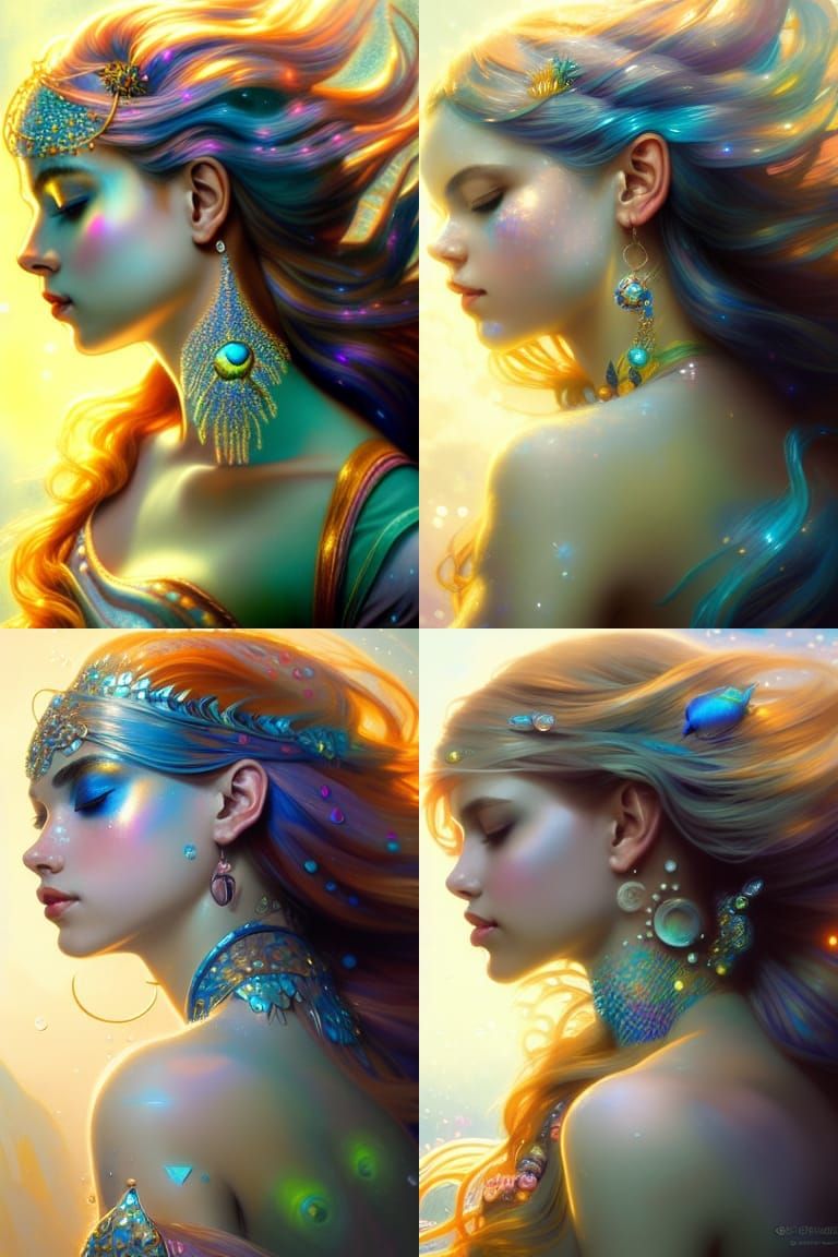 Majestic Rainbow Fish Goddess of the Sea