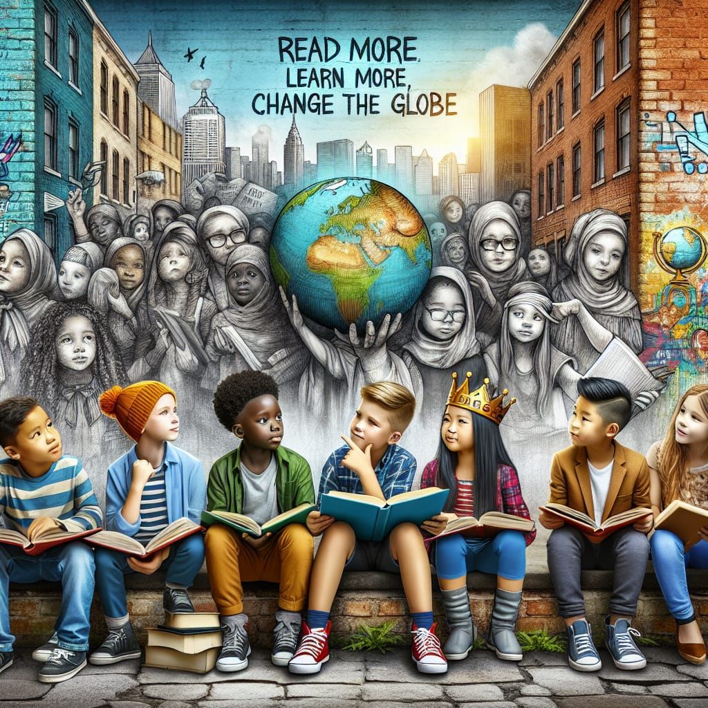 Inspirational Scene: Children Learning in Urban Setting