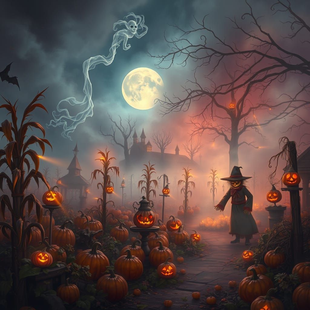 Nightmare Harvest Festival Ethereal Illustration