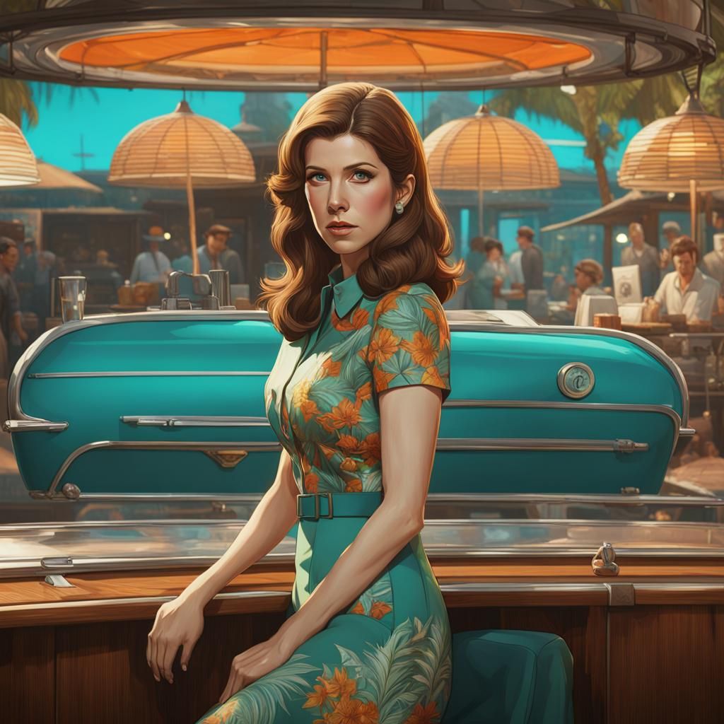 Anna Kendrick as 1960s Hawaii 5-O Detective