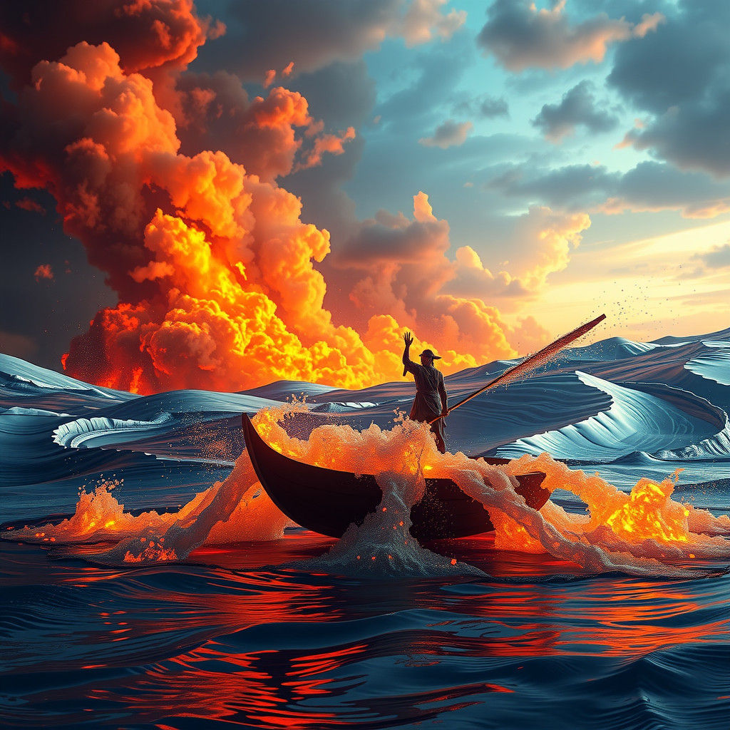 Water Fire Earth Air Fantasy Concept Art