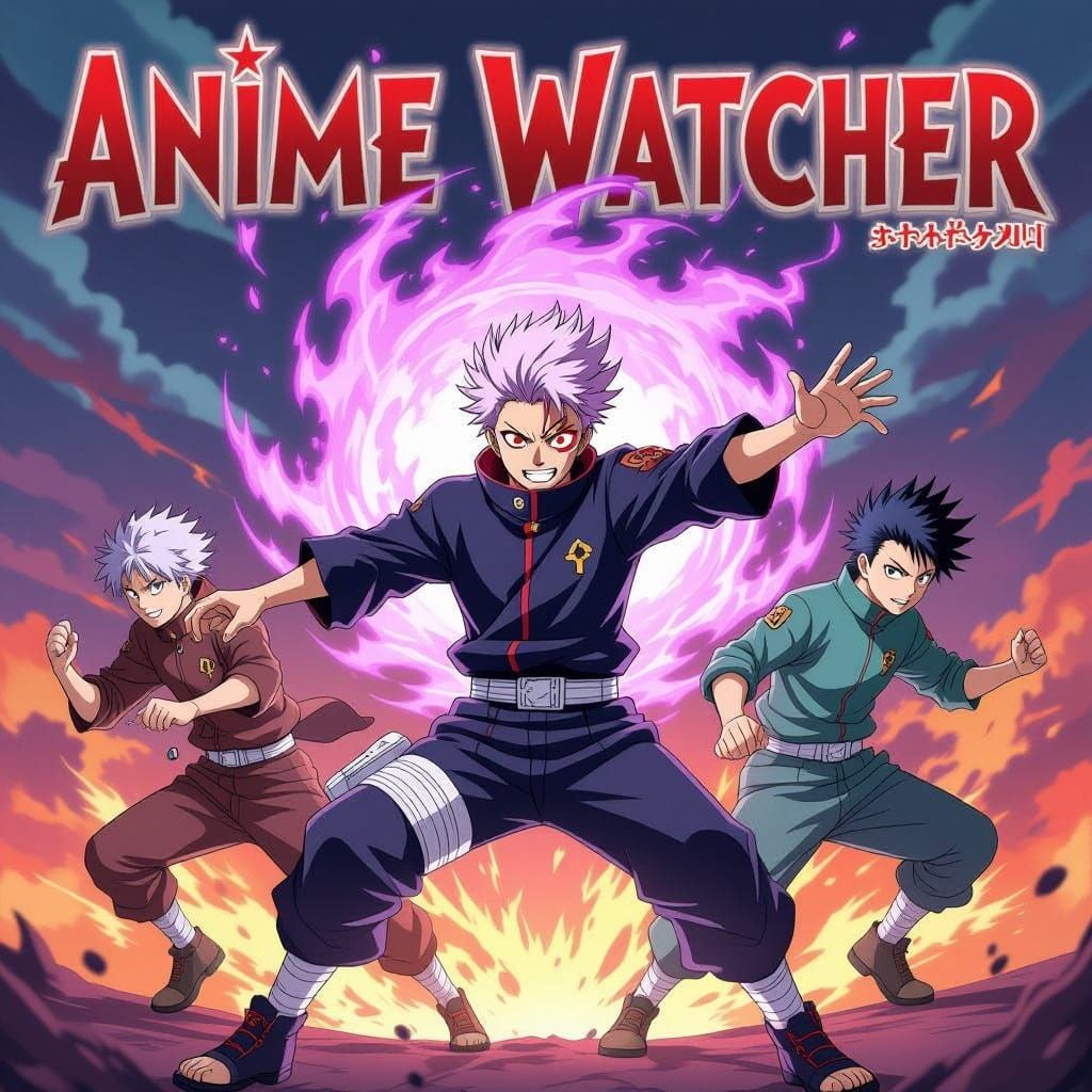 Dynamic Jujutsu Kaisen Banner with Gojo's Hollow Purple