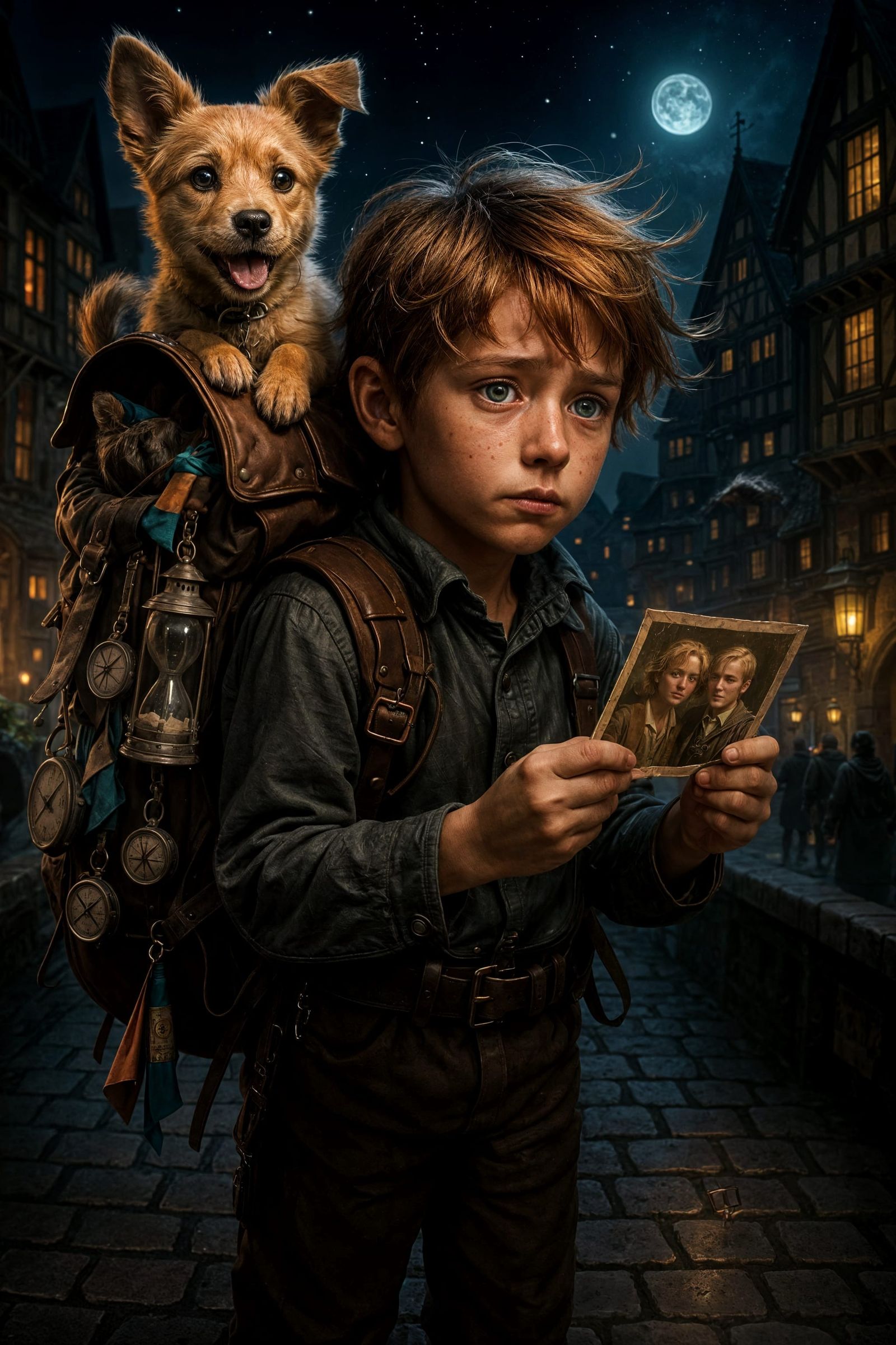 Boy with Backpack Ready for Adventure