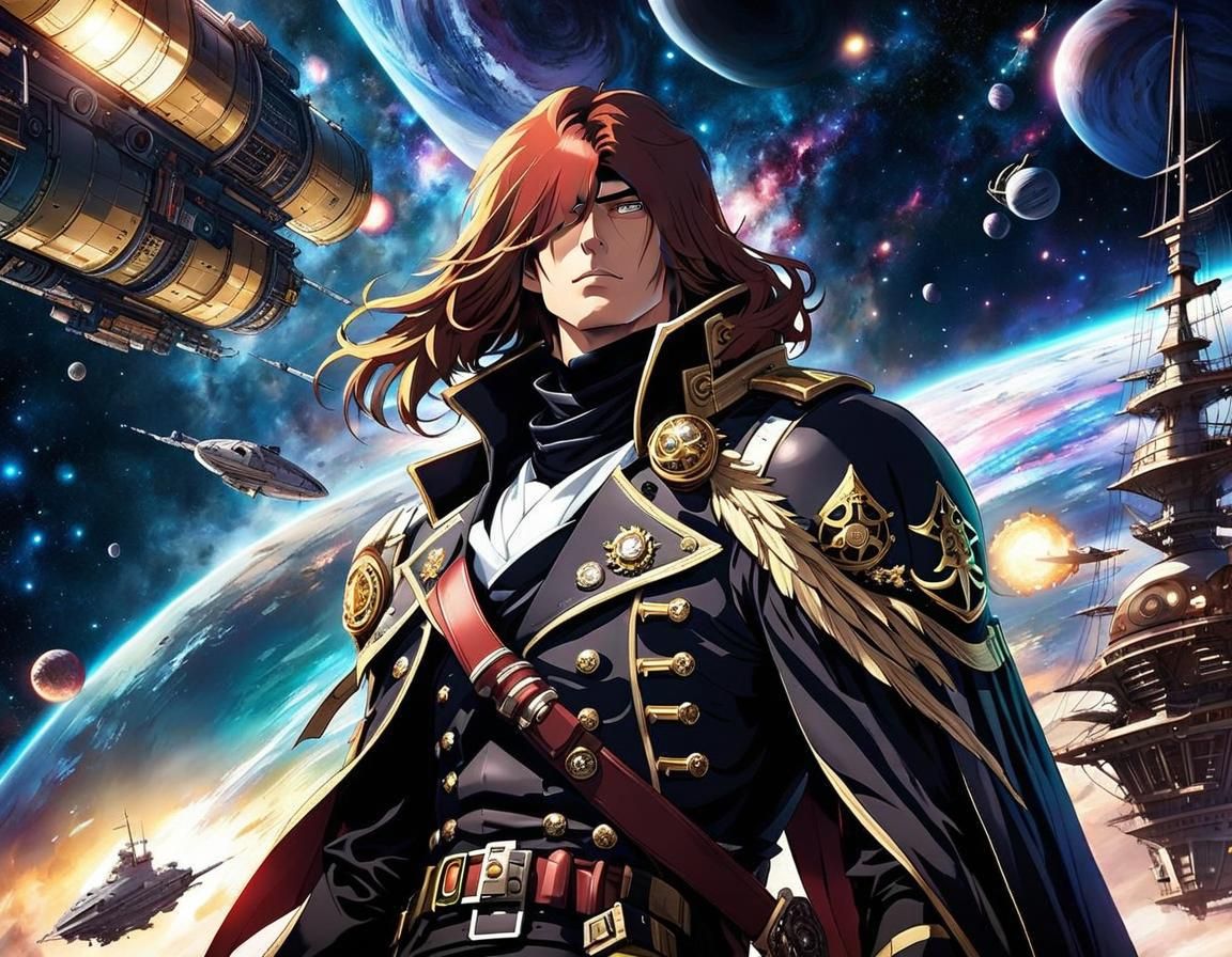 Space Pirate in Galaxy, Steampunk Anime Sci-Fi