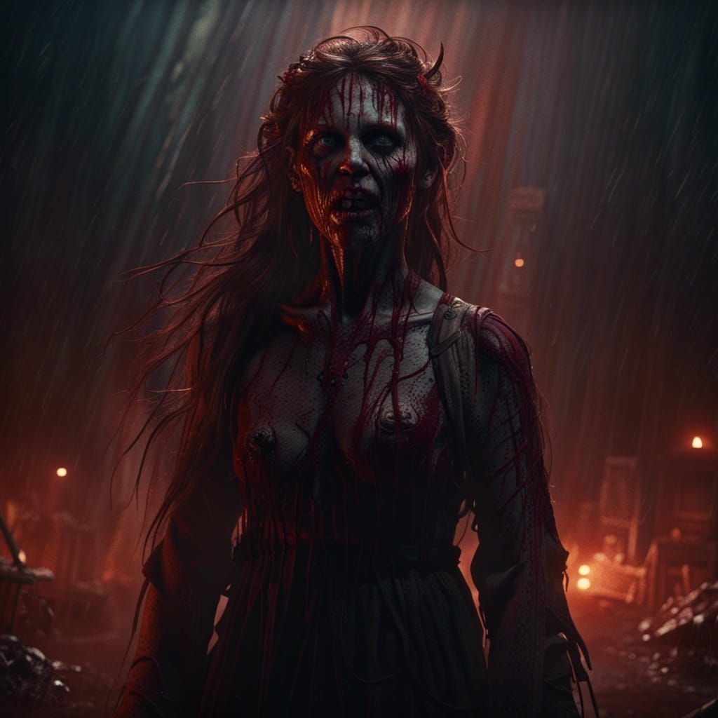 Dark and Creepy Carrie Horror Scene