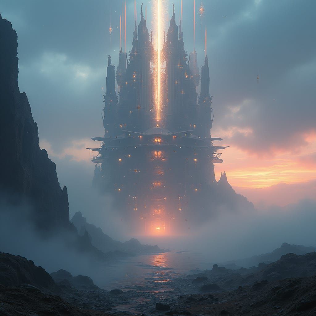 Alien Architecture Phenomenon at Twilight