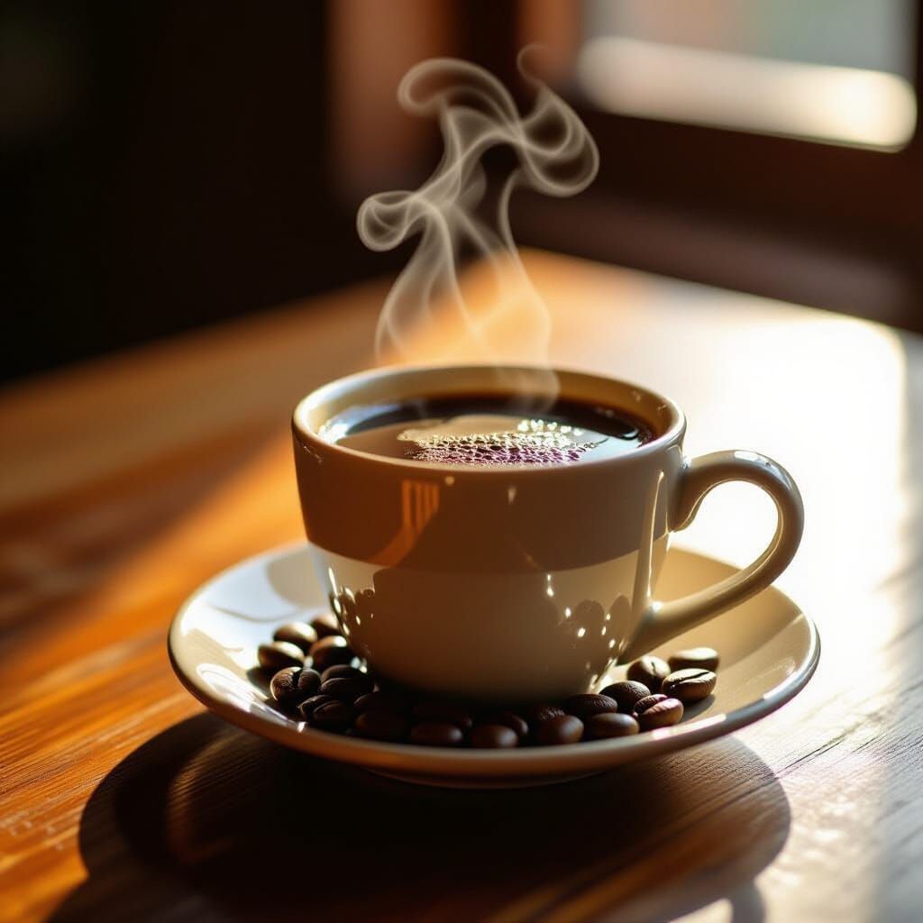 Inviting Coffee Still Life in Warm, Earthy Tones