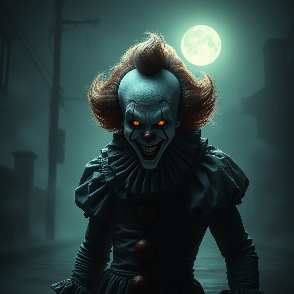 Pennywise Clown Horror Art Portrait