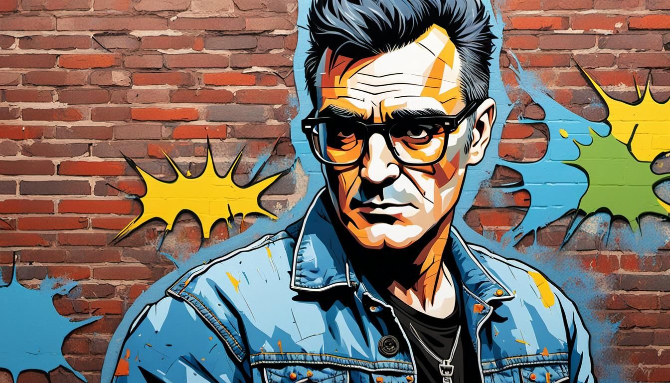 Morrissey in Manchester: Comic Book Style Art