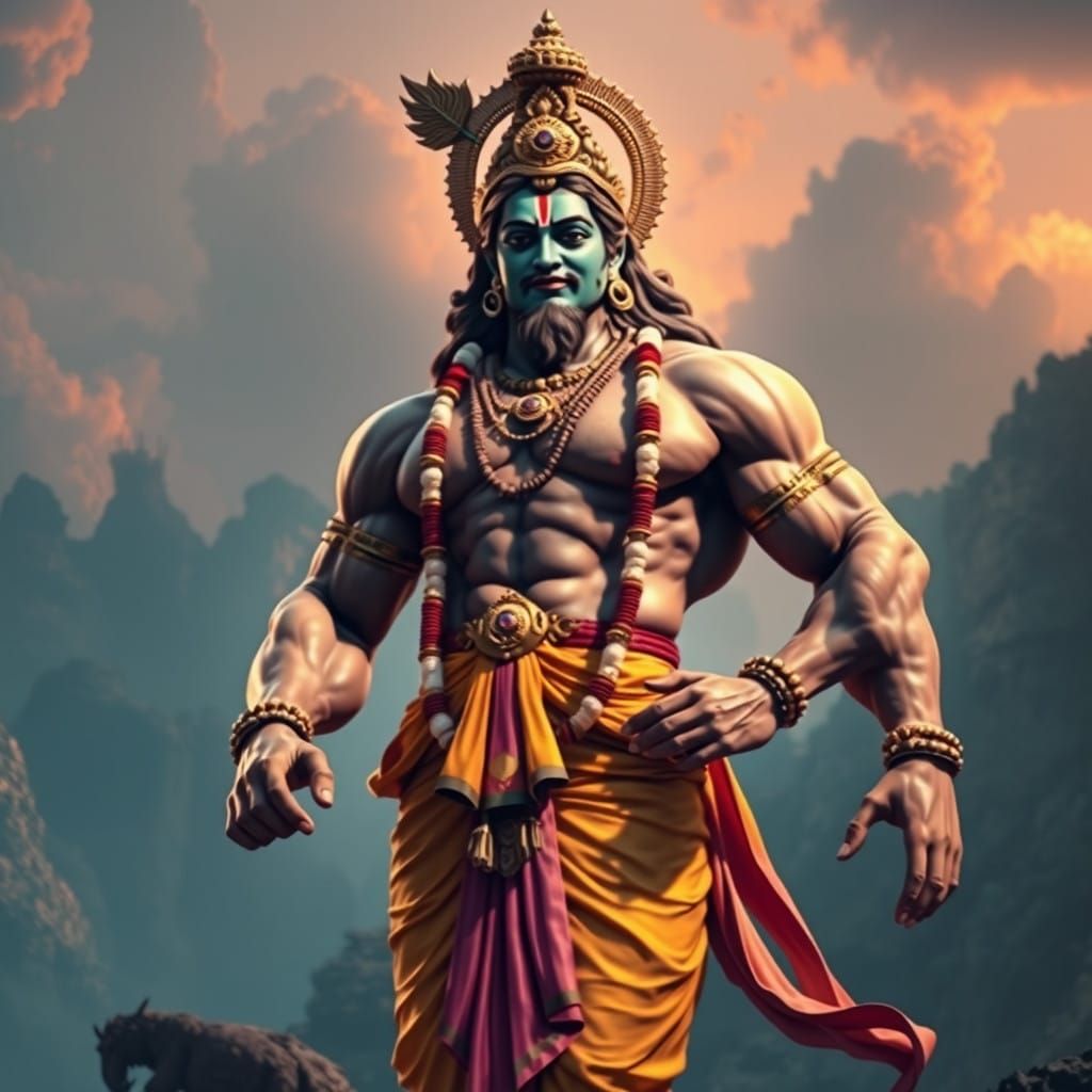 God of Strength: Lord Krishna as World's Largest Bodybuilder