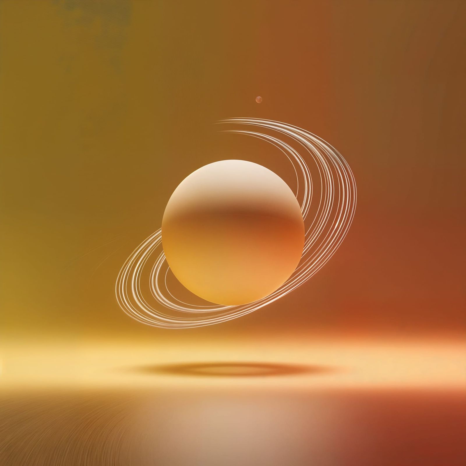 Bouncing Ball Minimalist Icon in 3D Style