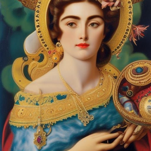 Dramatic Necklace Scene Inspired by Classical Portraiture