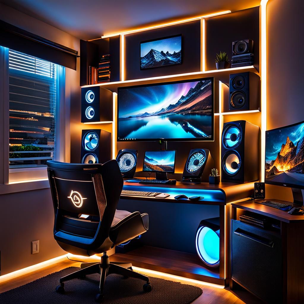A geek guy's bedroom