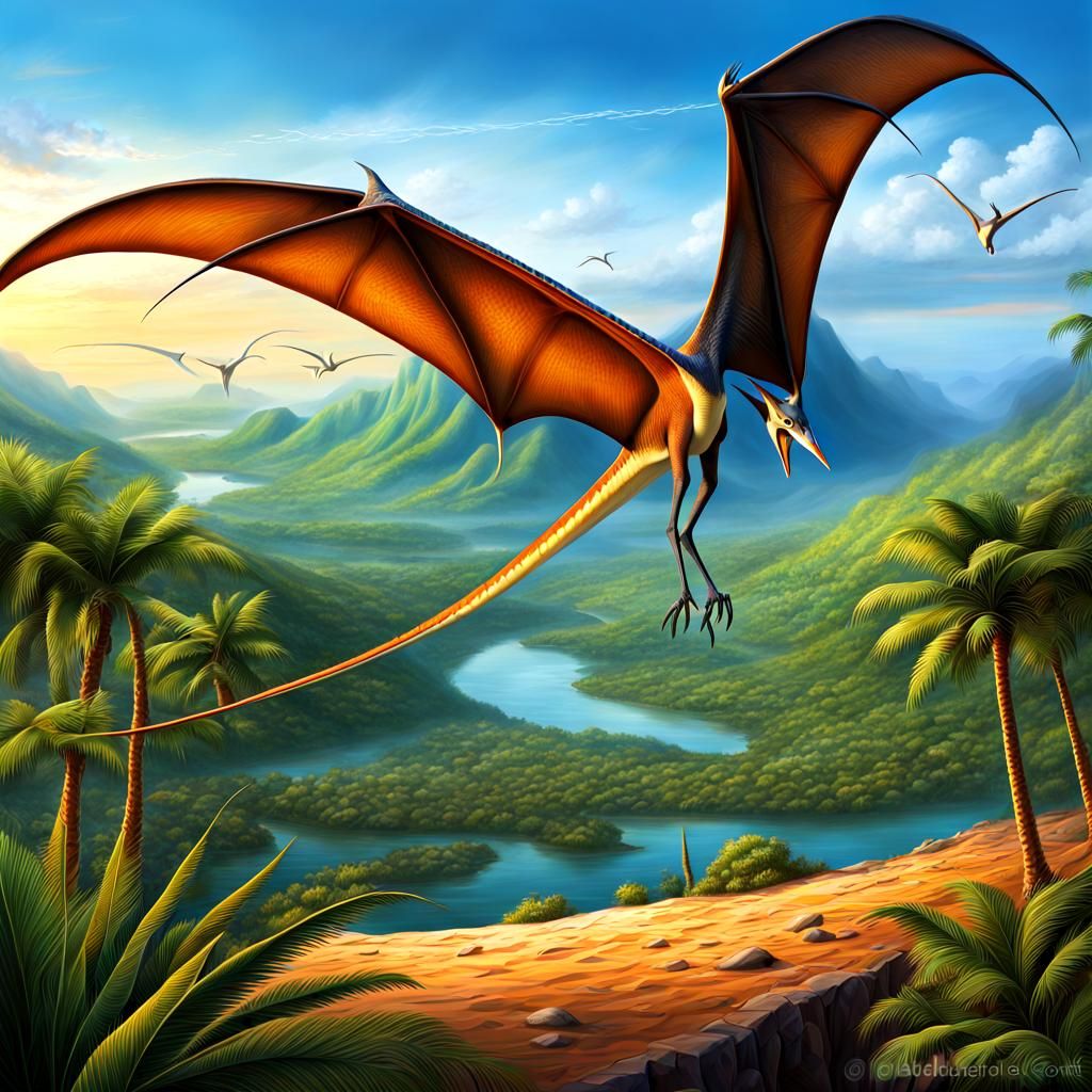 Majestic Quetzalcoatlus Northropi in Prehistoric North Ameri...