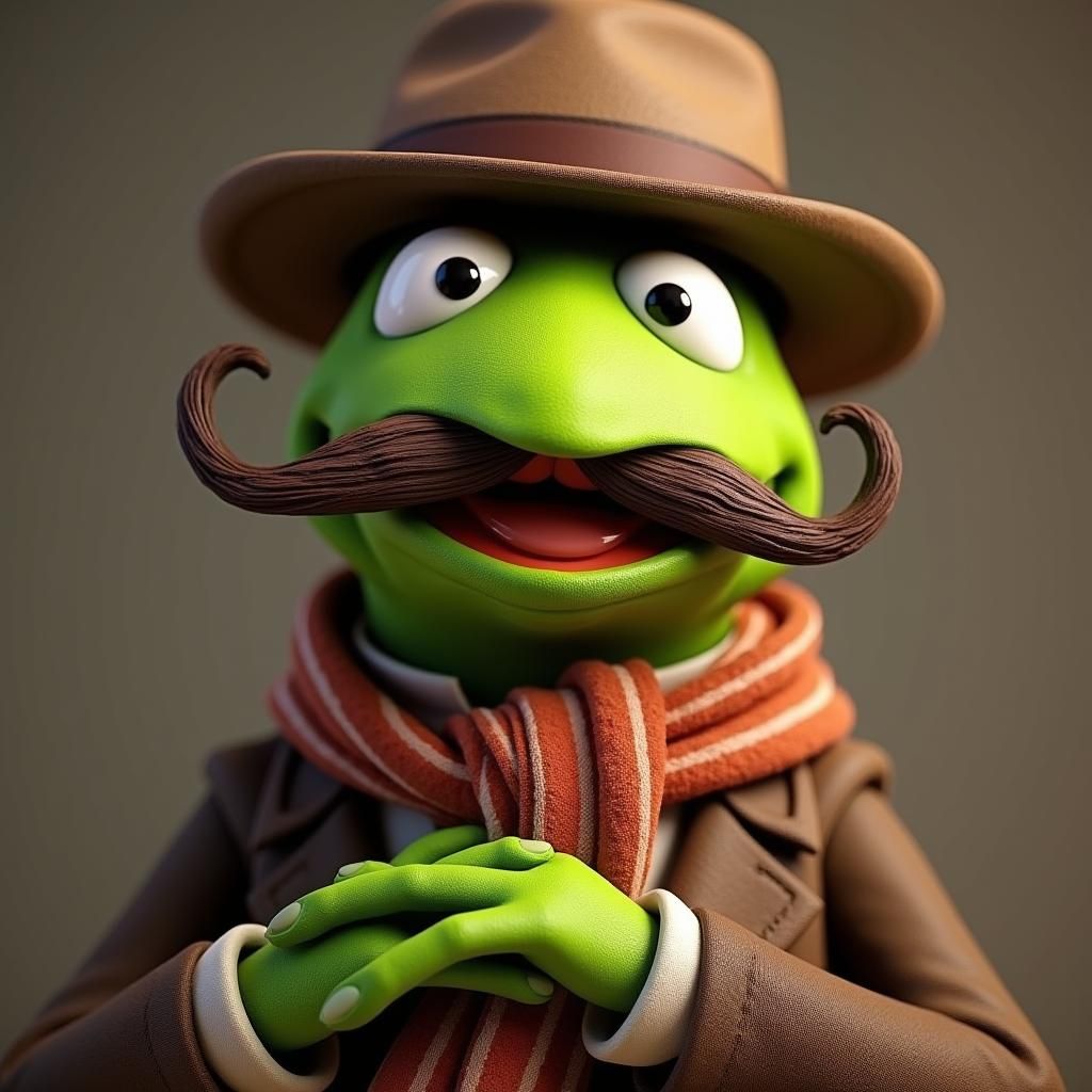 Kermit the Frog as Dapper Anime Character