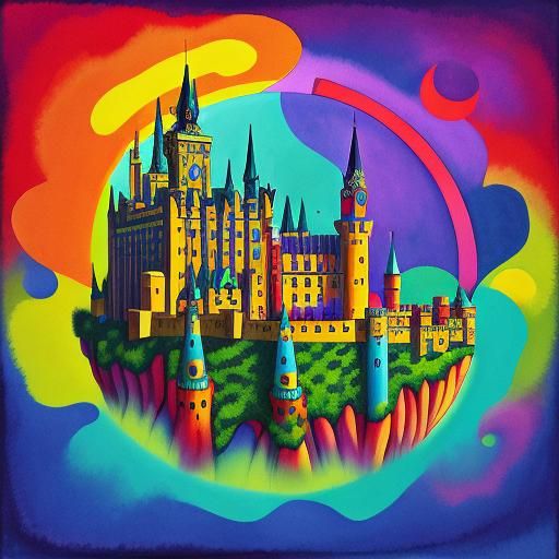 Psychedelic Castle in Spain: Kandinsky Style