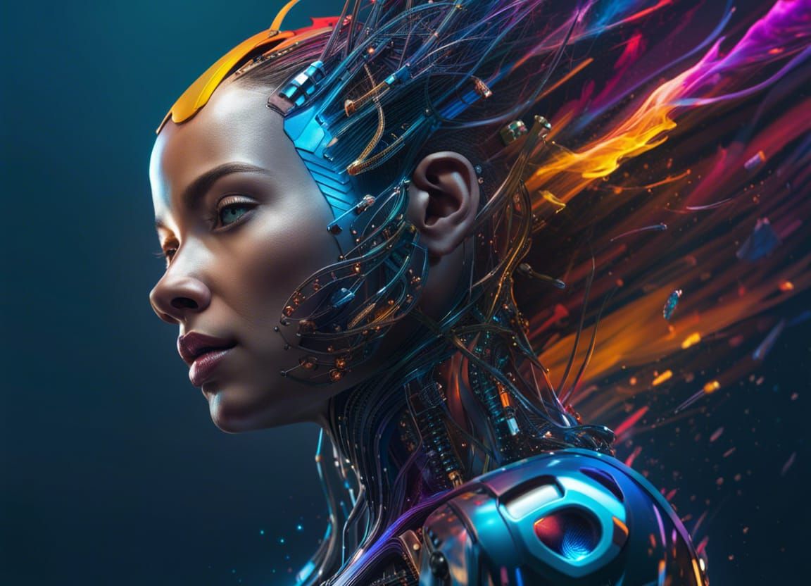 AI-Designed Human Bodies in Hyperrealistic Splash Art