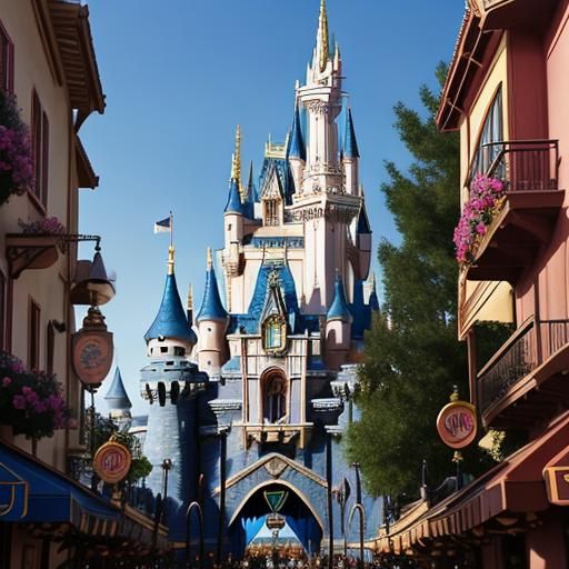 Disneyland Castle Gate View